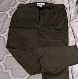 Dark green old Navy sateen rockstar pants